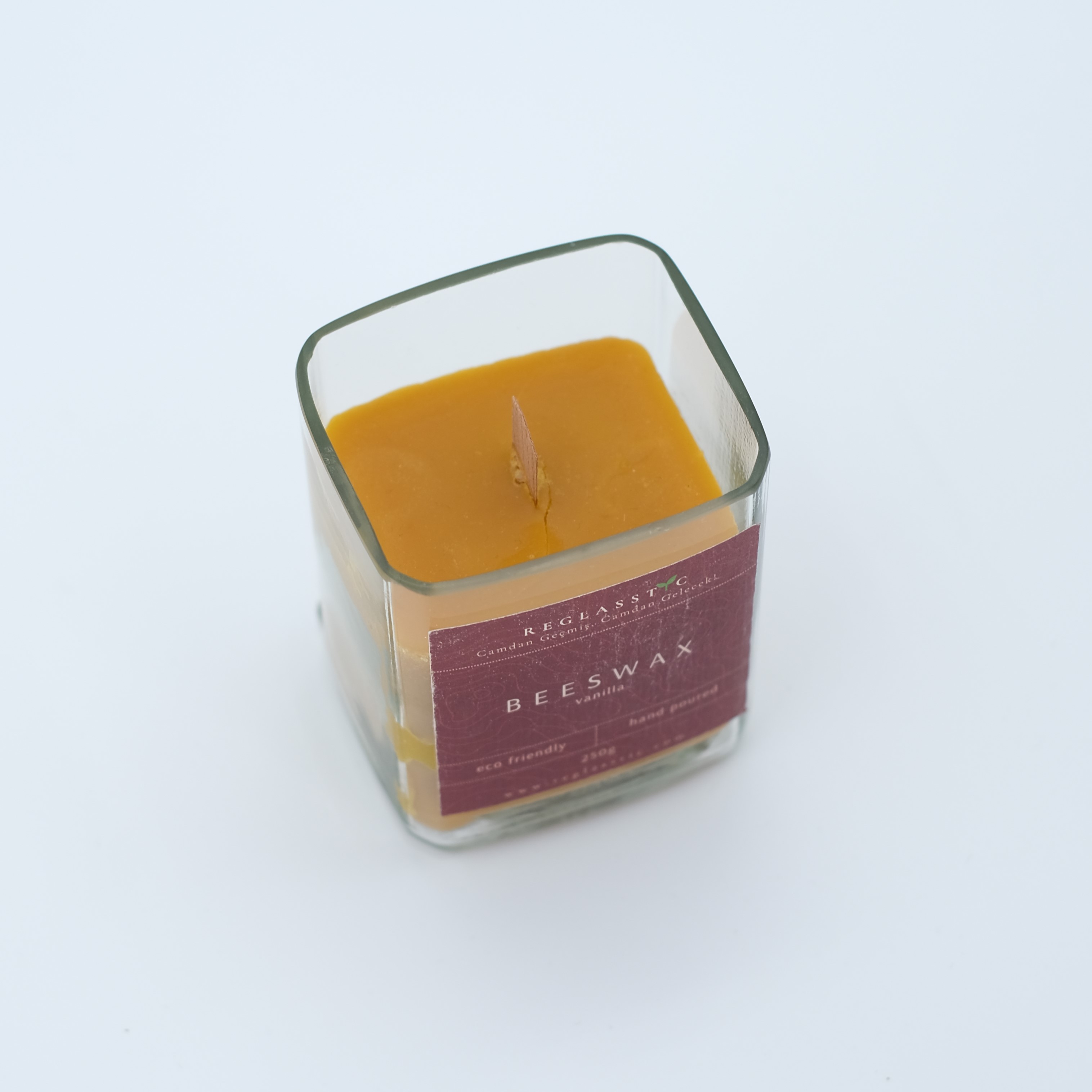 Balmumu: Vanilya Esanslı - 250 gr - Upcycle Cam 