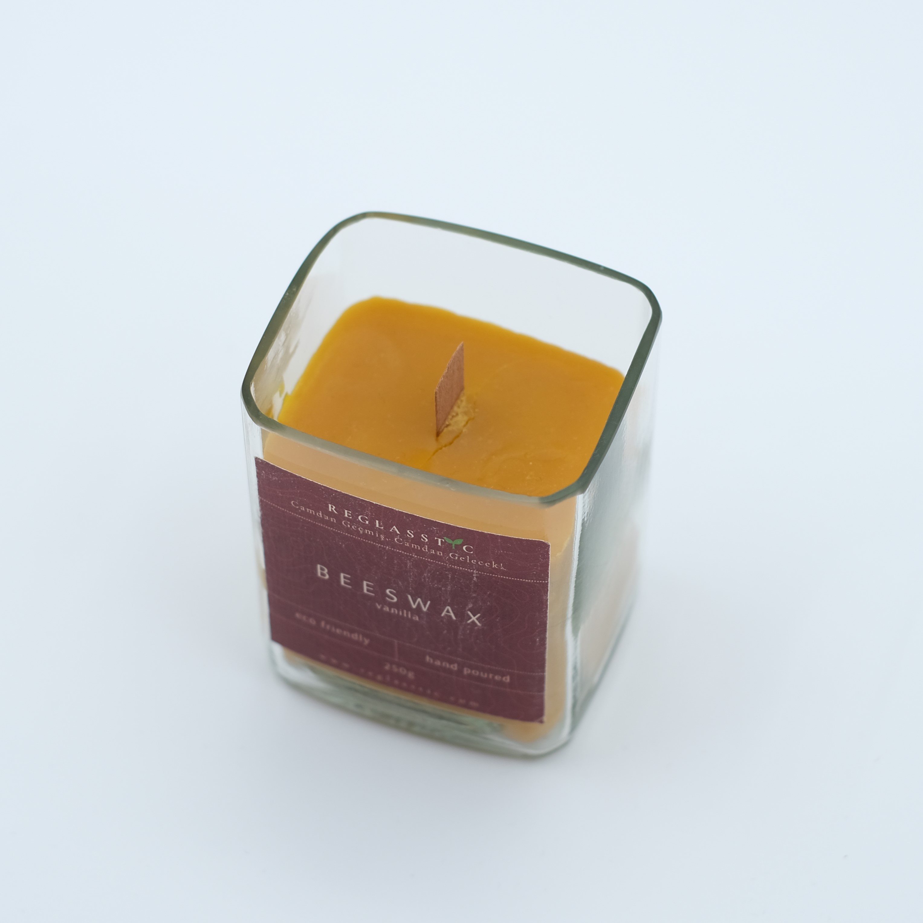 Balmumu: Vanilya Esanslı - 250 gr - Upcycle Cam 