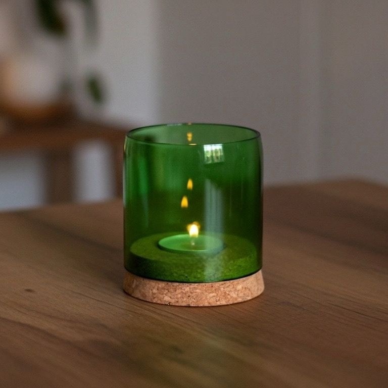 GlowNest – Mantar Tabanlı Upcycle Tealight Mumluk
