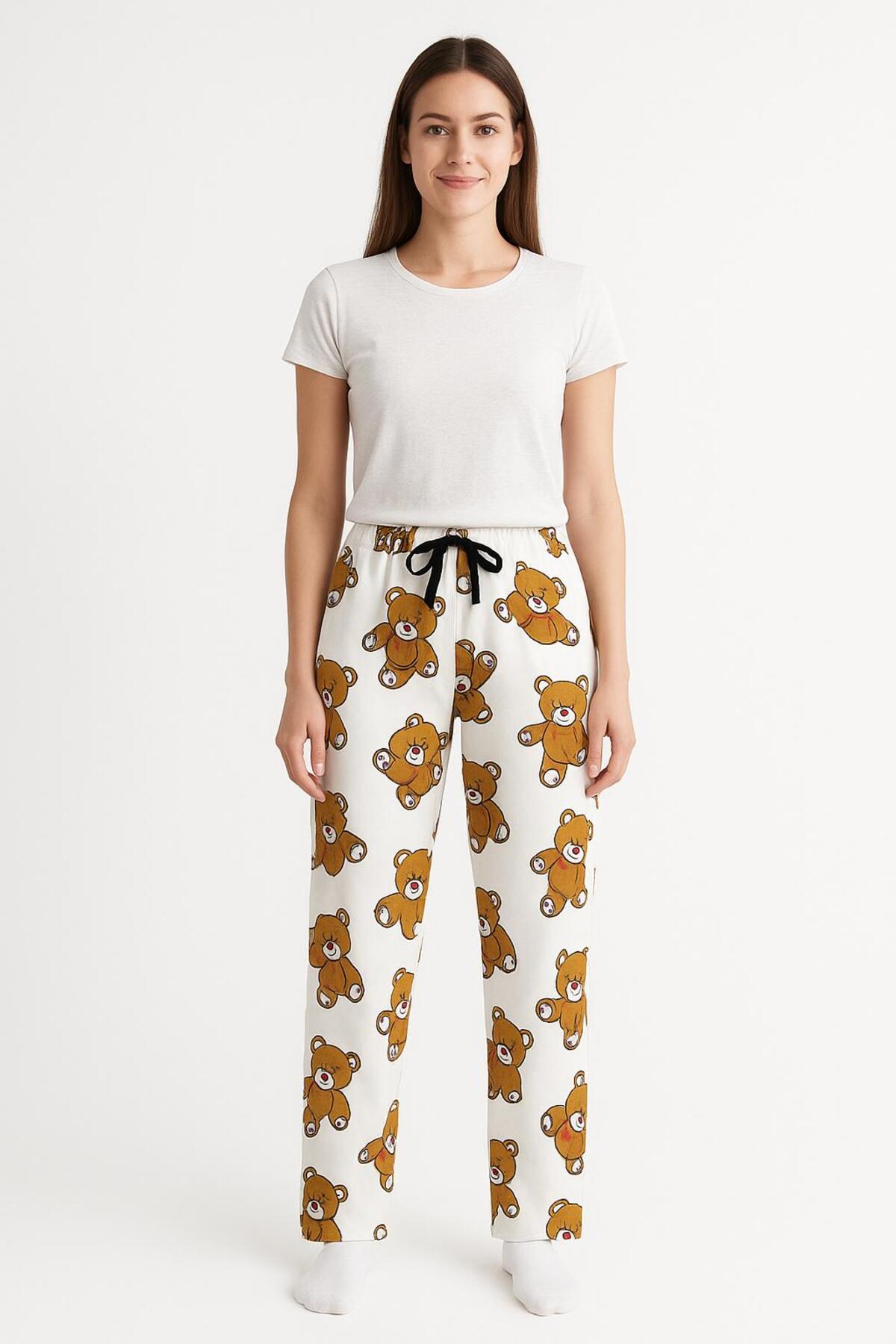 KADIN PİJAMA ALT DESENLİ (AYICIK)