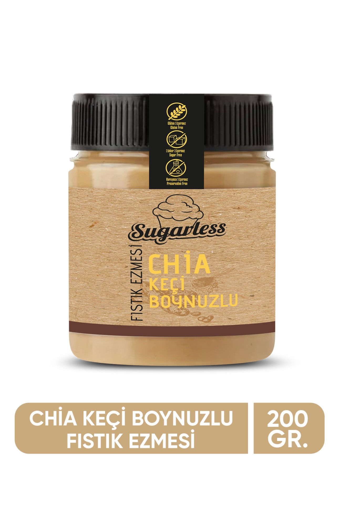 Chia Keçiboynuzlu Fıstık Ezmesi