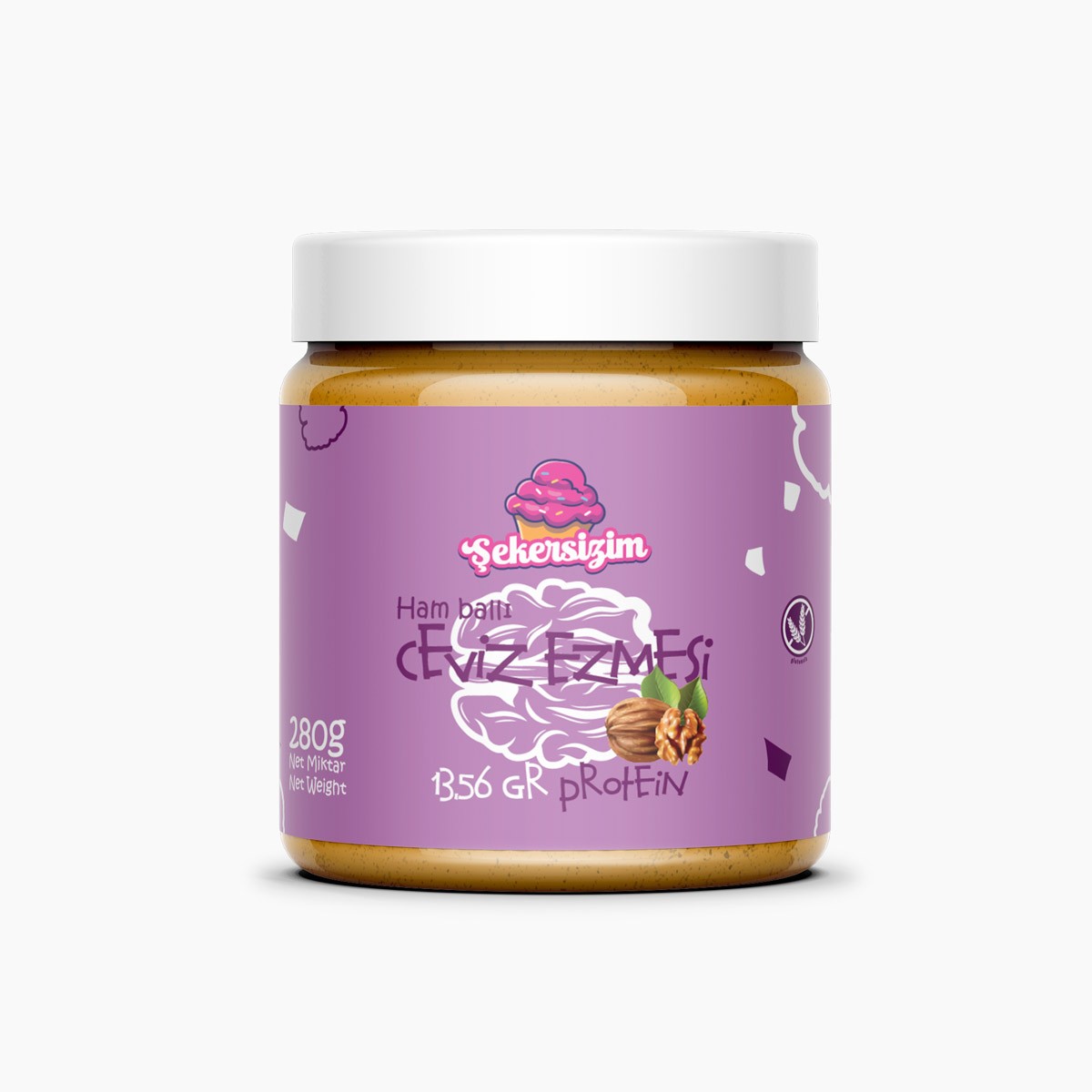 ŞEKERSİZİM HAM BALLI CEVİZ EZMESİ 280 GR