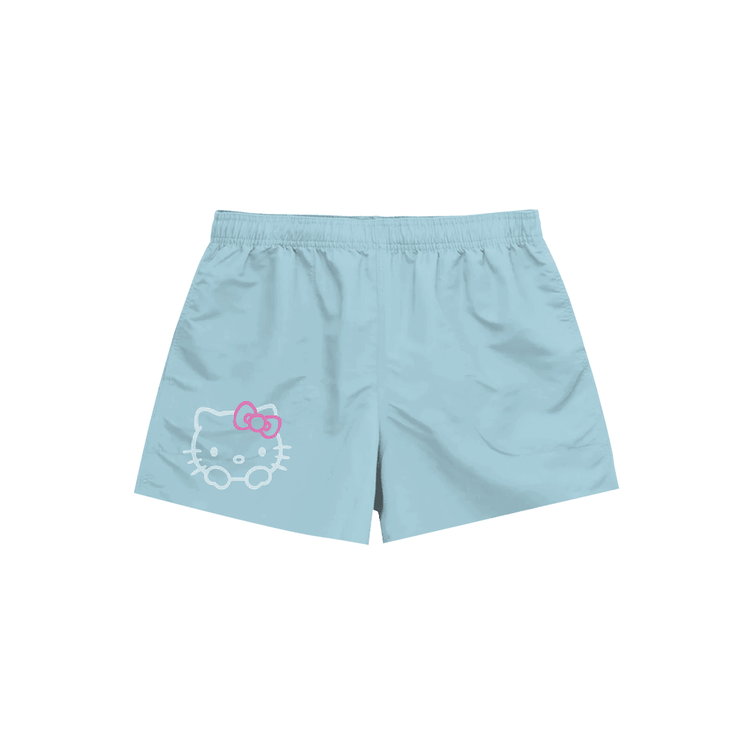 Rhinestone "Fleakkitty" Crop Short Takım | Sugar Blue