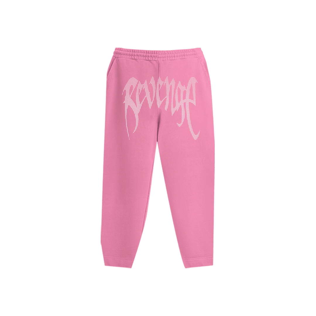 Rhinestone "Revenge" Eşofman Altı | Sugar Pink