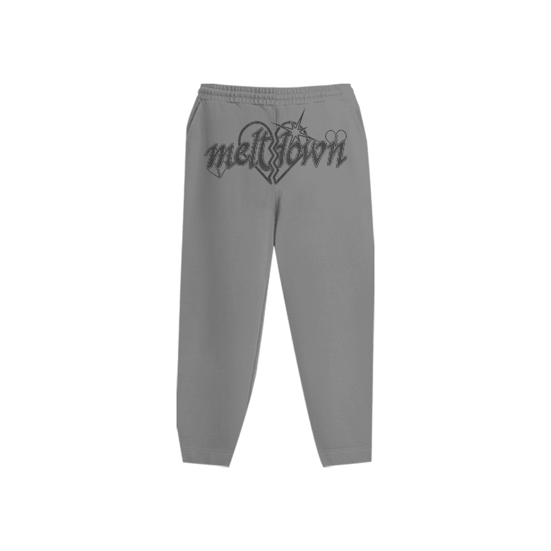 Rhinestone "Meltdown" Eşofman Altı | Grey