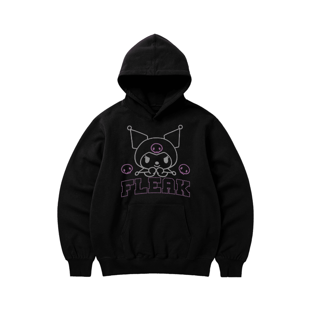 Rhinestone "Kuromi" Hoodie | Black