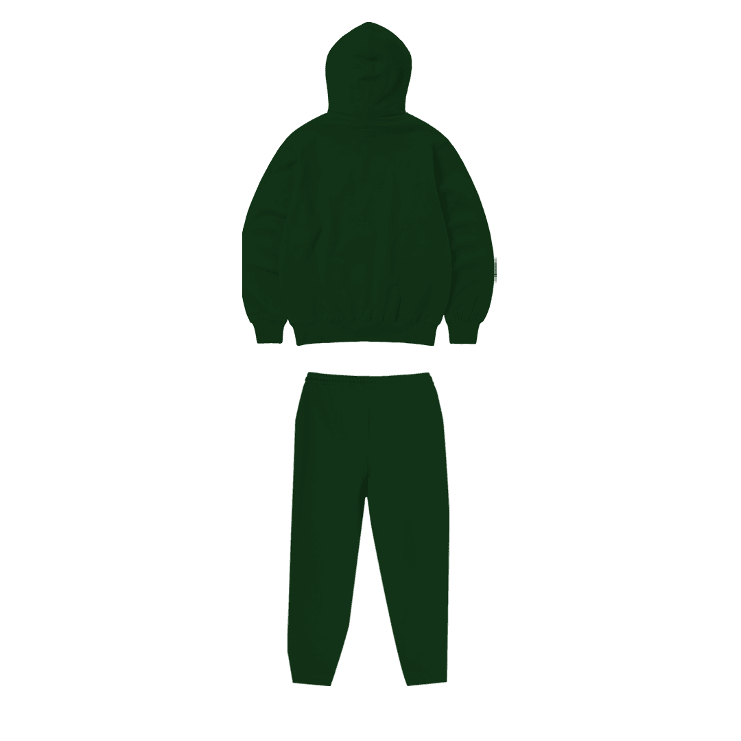 Rhinestone "Revenge" Hoodie Takım | Green