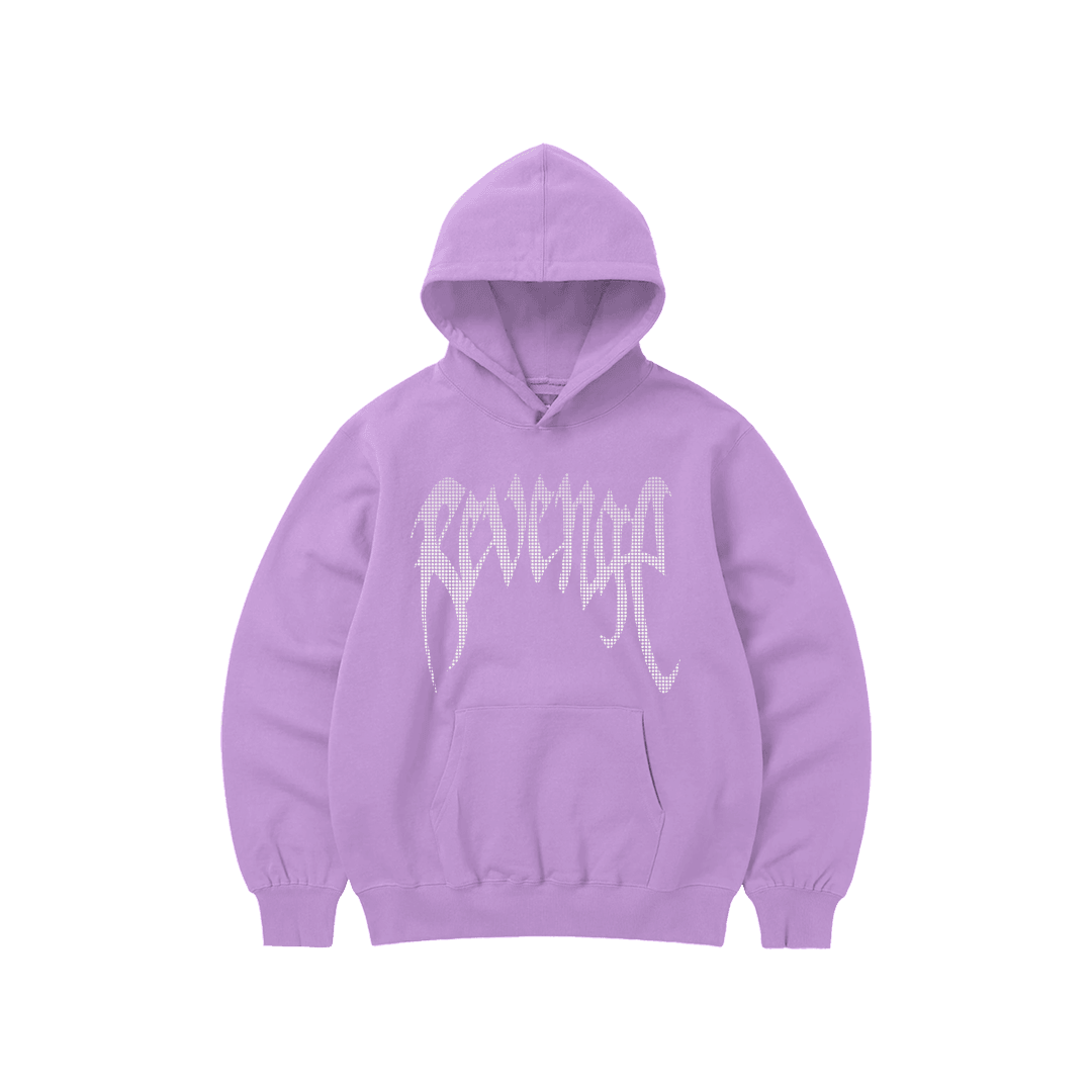 Rhinestone "Revenge" Hoodie | Purple