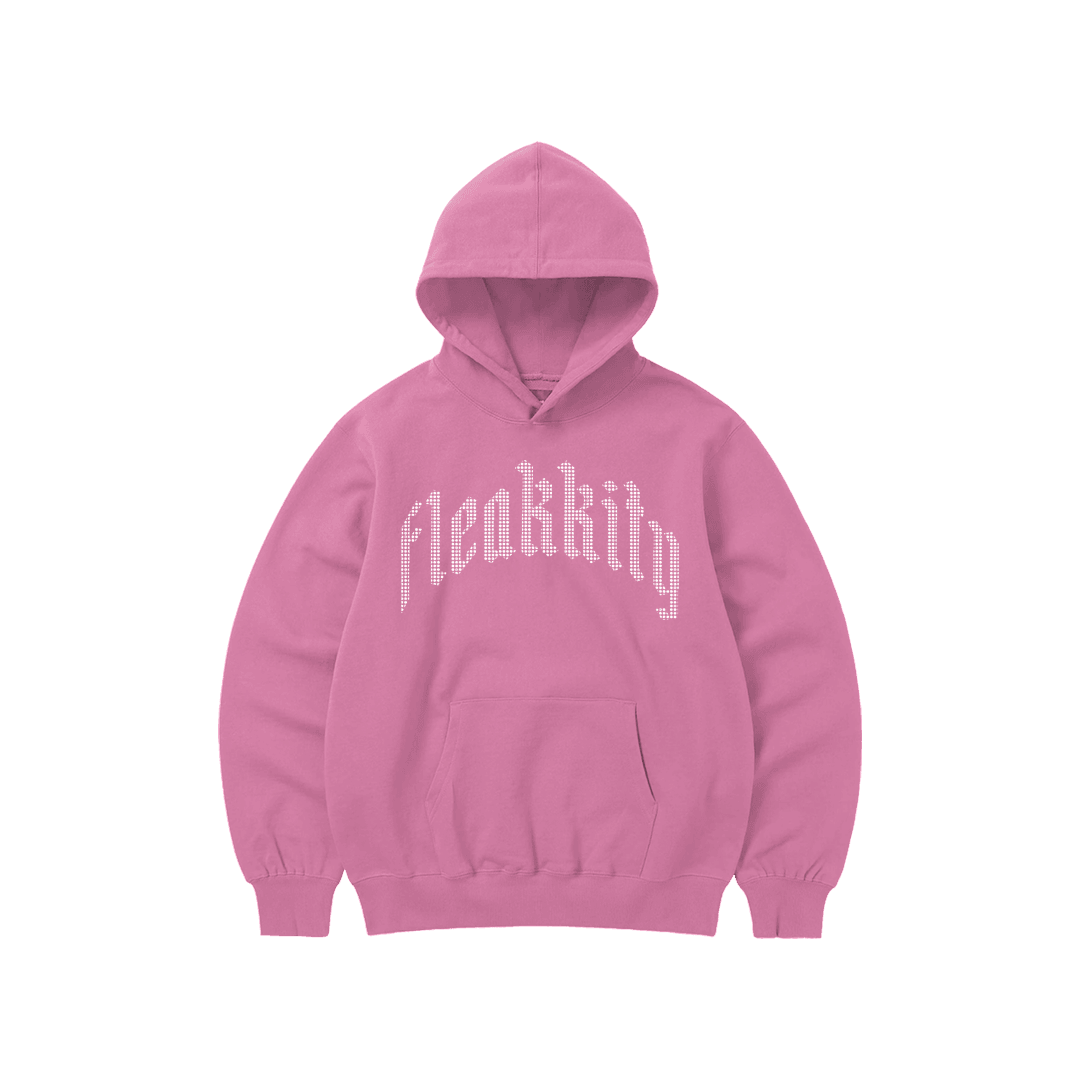 Rhinestone "Fleakkity" Hoodie | Sugar Pink