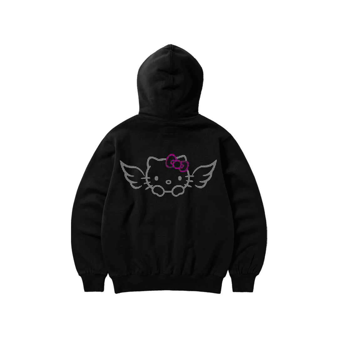 Rhinestone "Fleakkity" Hoodie Takım | Black