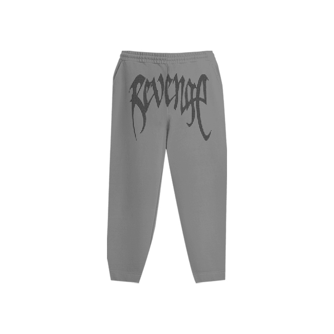 Rhinestone "Revenge" Eşofman Altı | Grey
