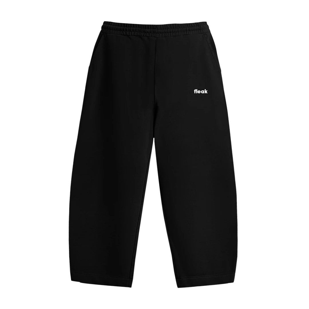 FleakBasic Kışlık Oversize Eşofman Altı | Siyah