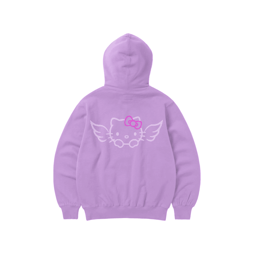 Rhinestone "Fleakkity" Hoodie Takım | Purple