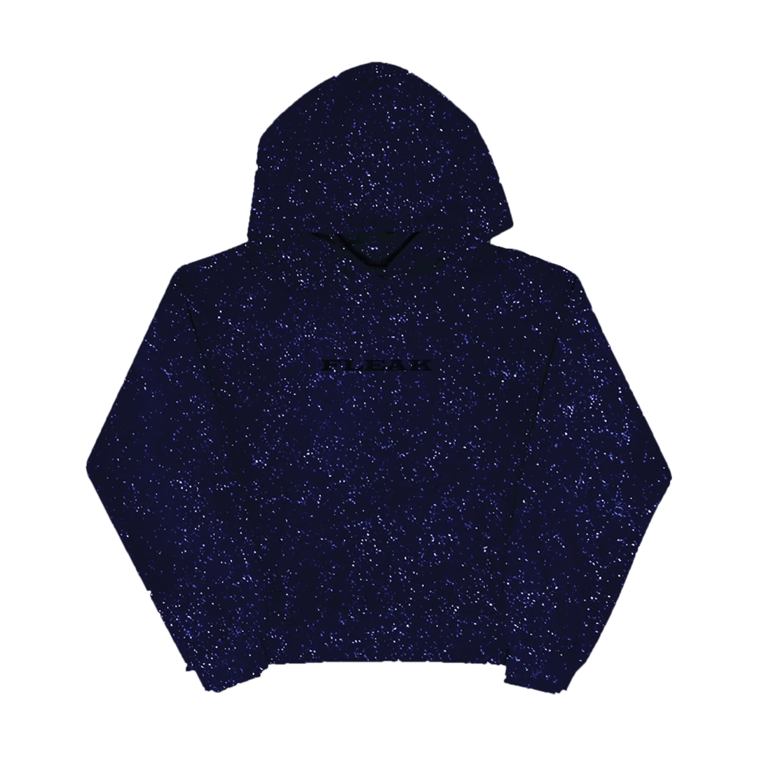 FLEAK Glittery Simli Hoodie | Lacivert