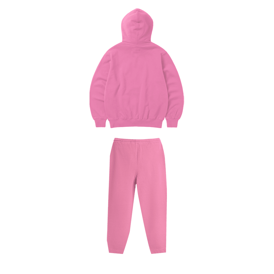Rhinestone "Revenge" Hoodie Takım | Sugar Pink