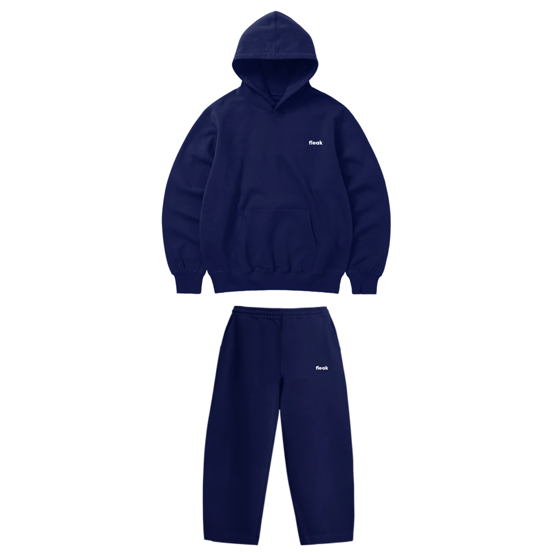 FleakBasic Oversize Hoodie Takım | Lacivert