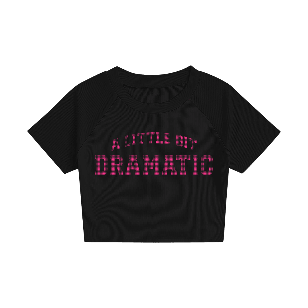 Rhinestone "A Little Bit Dramatic" Crop