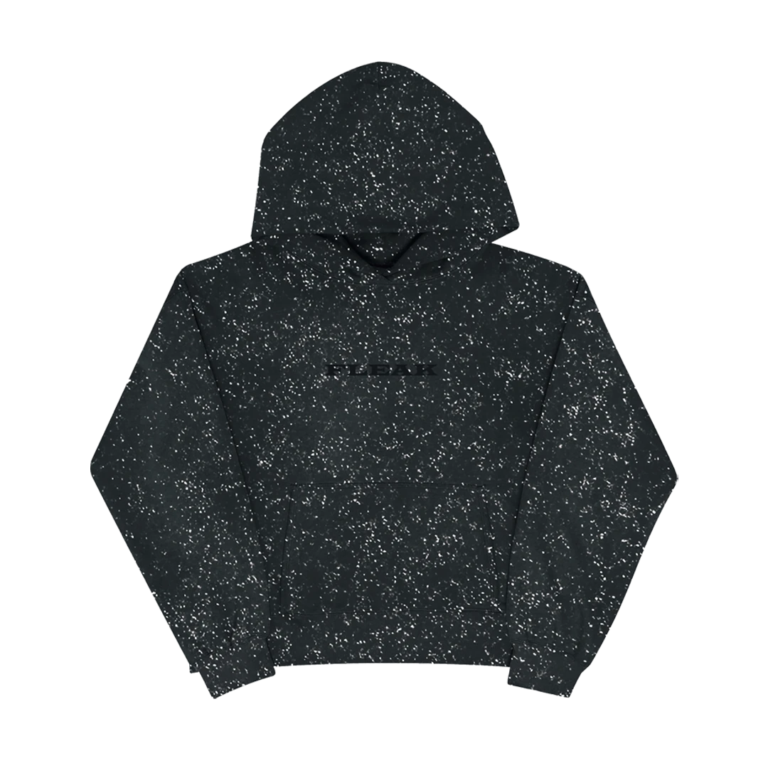 FLEAK Glittery Simli Hoodie | Koyu Gri