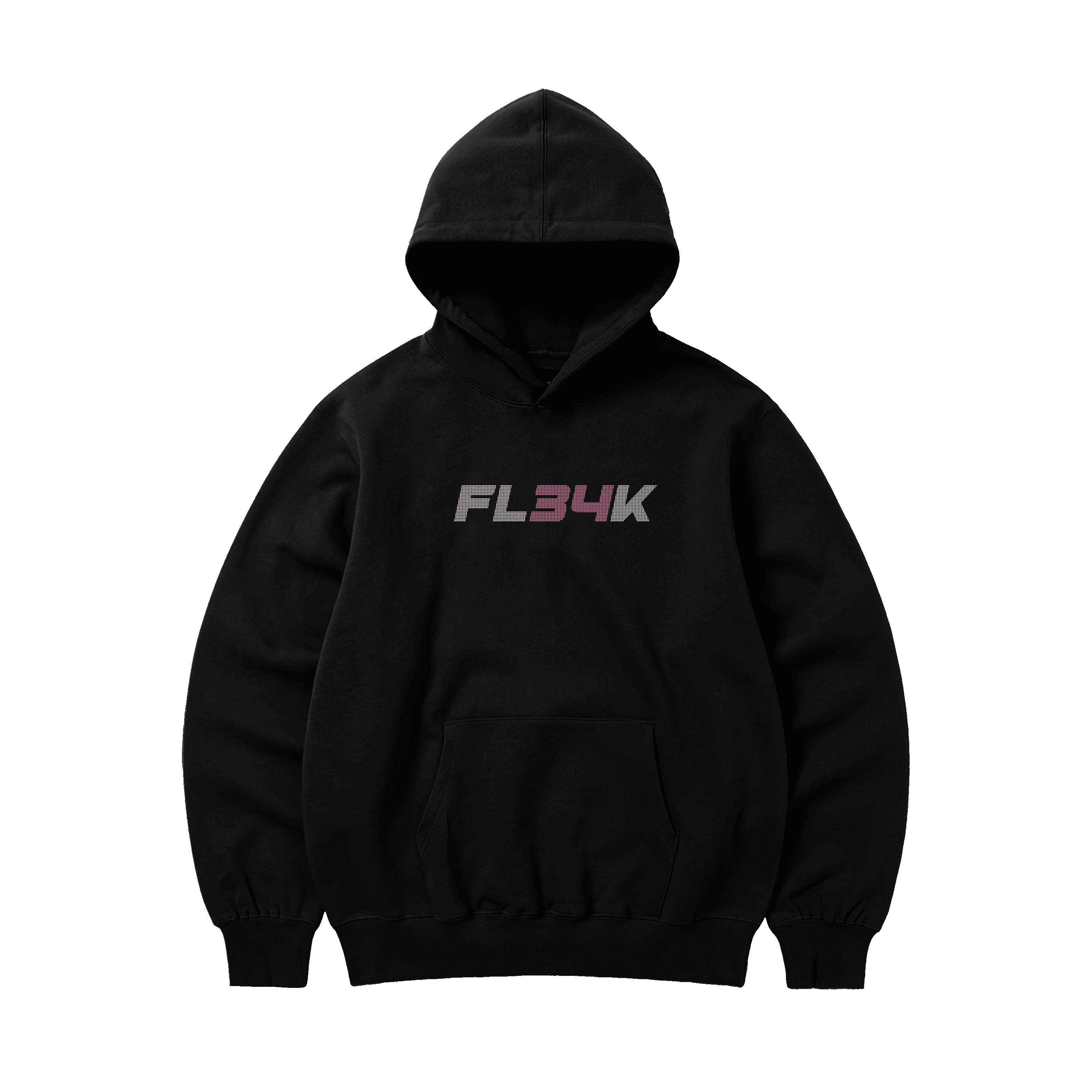 Rhinestone "FL34K" Hoodie | Black