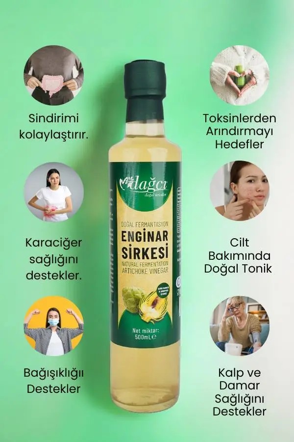 Doğal Enginar Sirkesi - Katkısız ve Sağlıklı Lezzet 500 ml