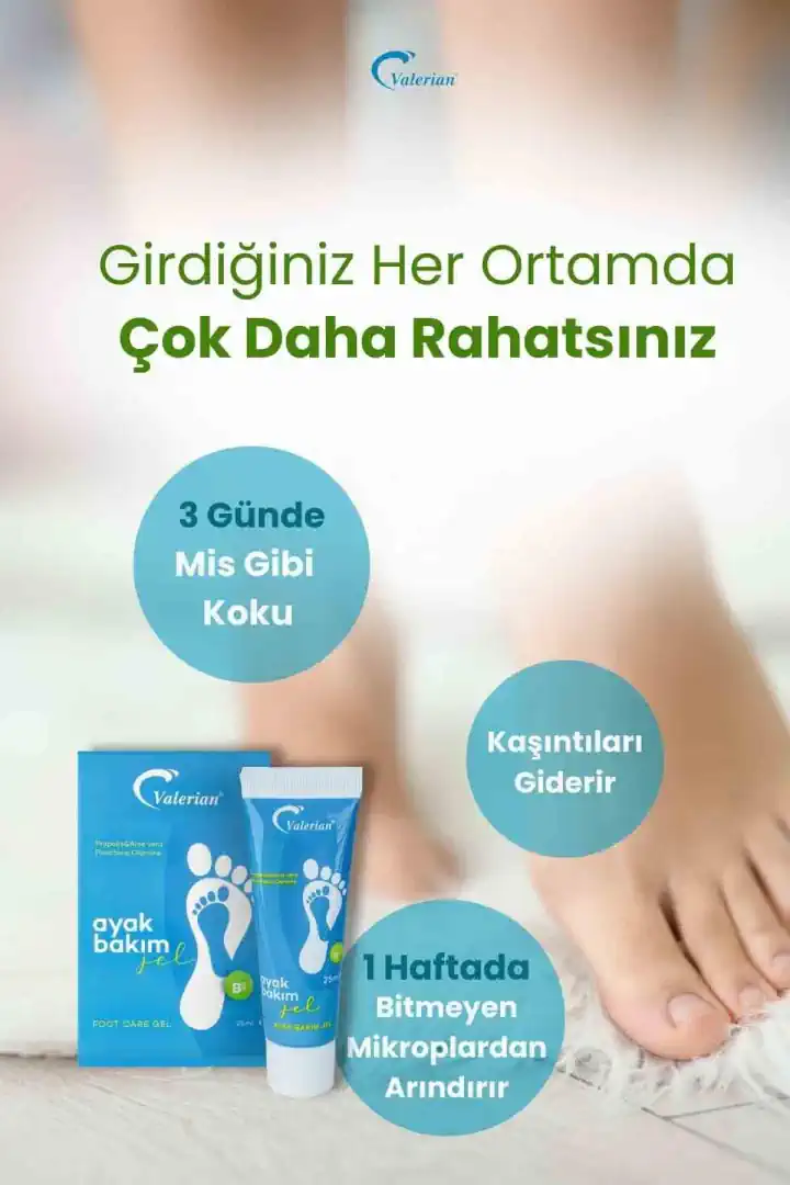 Valerian Ayak Bakım Paketi - Doğal Jel ve Sprey ile Tam Koruma ve Ferahlık