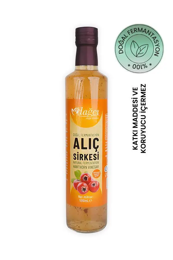 Alıç Sirkesi 500 mL – Doğal Fermantasyon, Kalp ve Damar Sağlığına Destek
