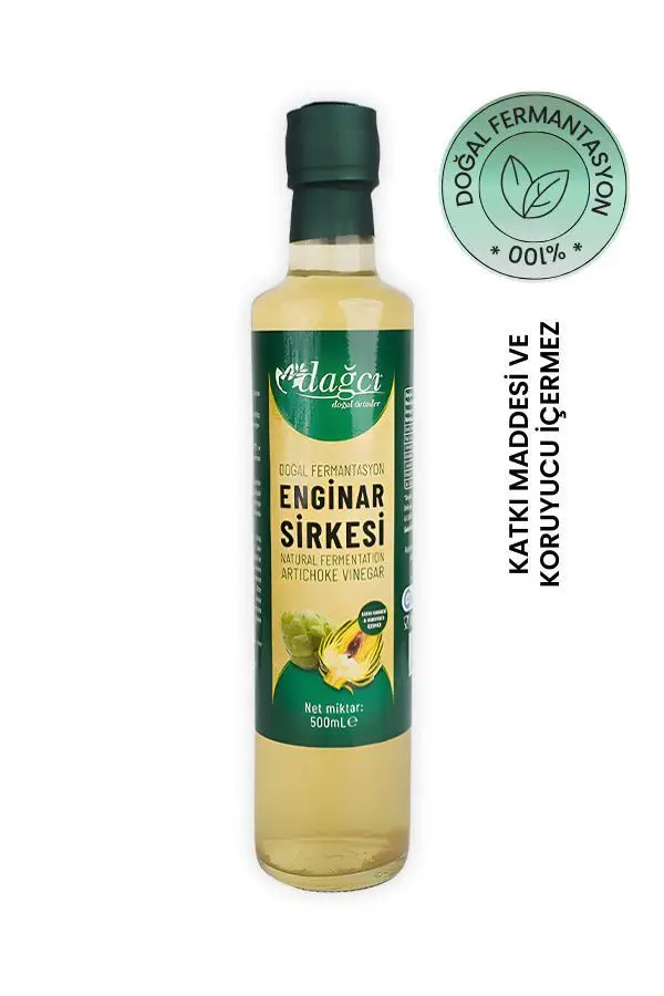 Enginar Sirkesi 500 ml – Doğal Fermantasyon, Karaciğer ve Detox Desteği