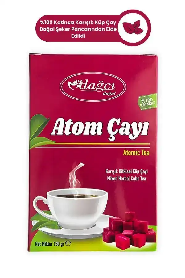 Atom Çayı 150 g – Kış Döneminde Bağışıklık ve Enerji Desteği, Bitkisel Karışım Küp Çay