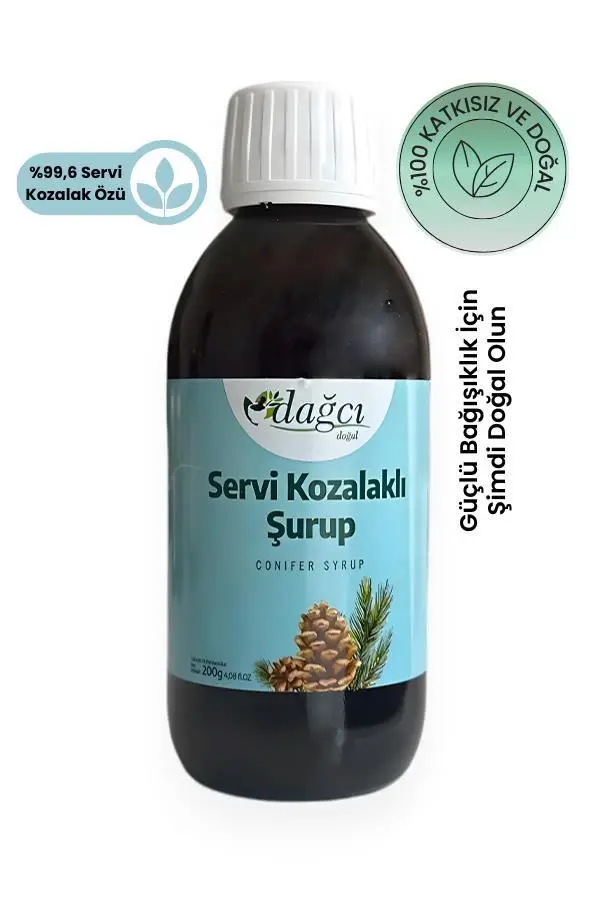 Servi Kozalaklı Bitkisel Şurup 200 g – Boğaz ve Solunum Konforuna Doğal Destek, Propolis ve Zerdeçal Ekstraktlı Formül