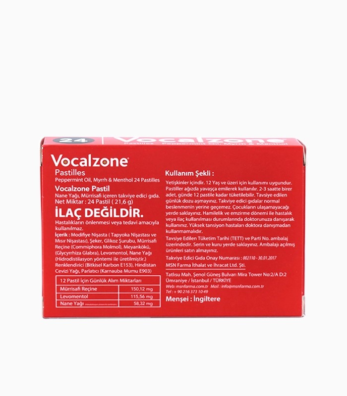 Vocalzone 24 adet Pastil