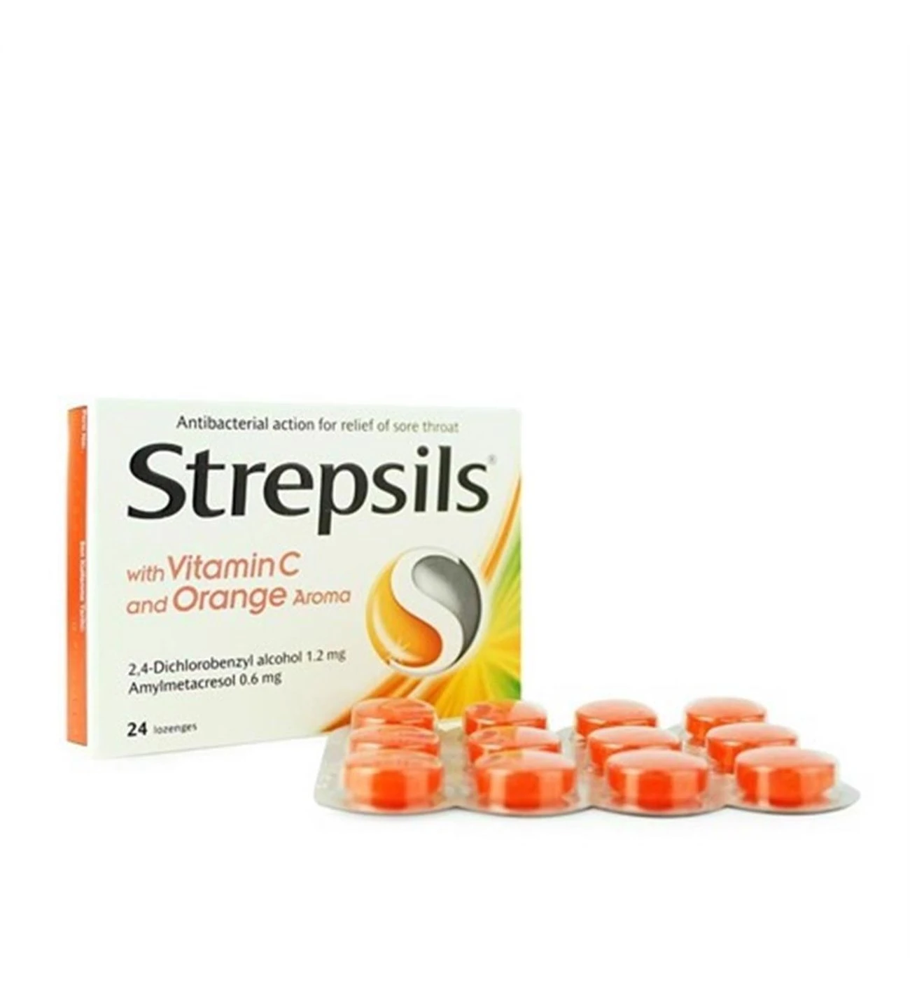 Strepsils C Vitamini ve Portakal Aromalı 24'lü Pastil