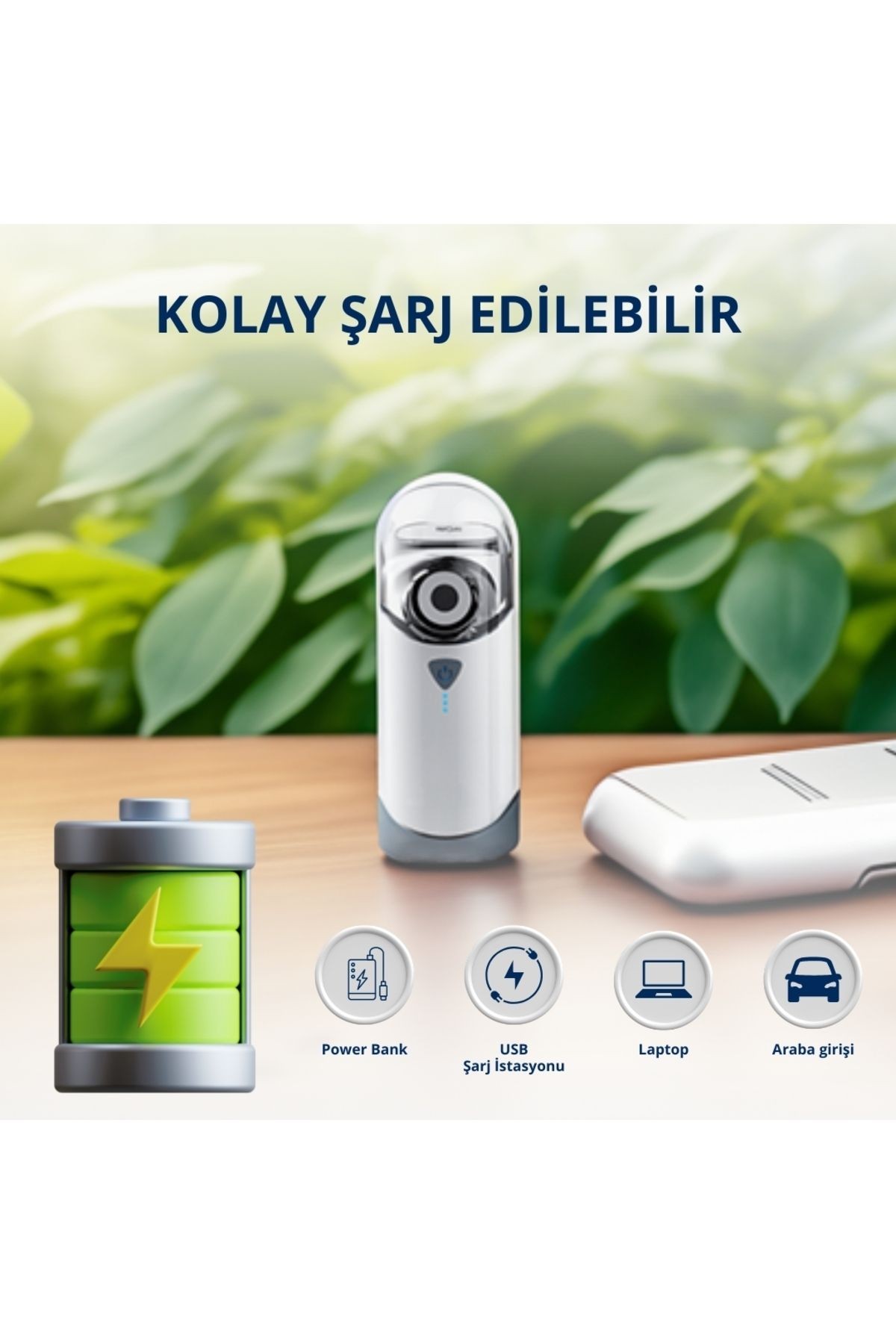 Direct NEXUS Yetişkinler Ve Çocuklar Için Şarj Edilebilir Taşınabilir Mesh Nebulizatör