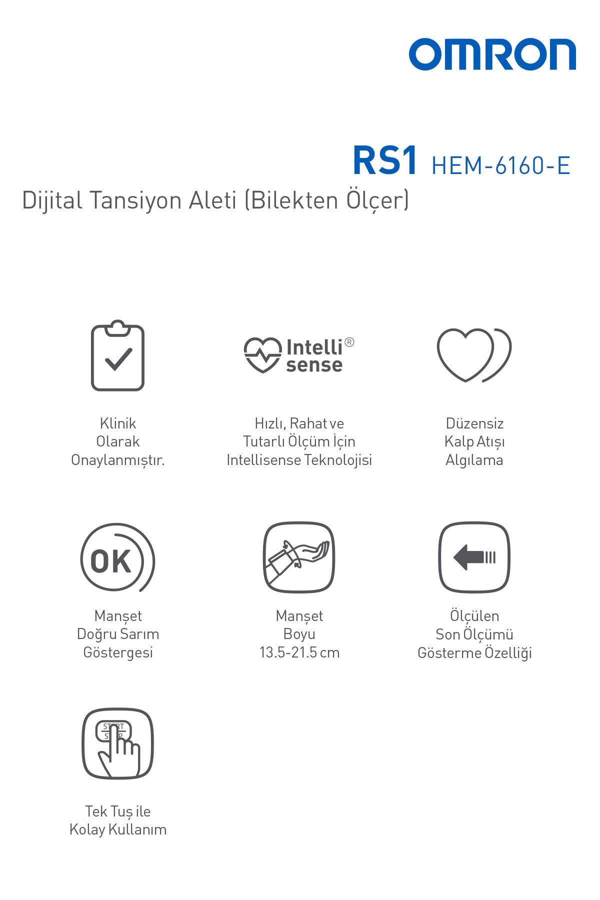 Omron Rs1  Kolay Taşınabilir Bilekten Ölçer Tansiyon Aleti