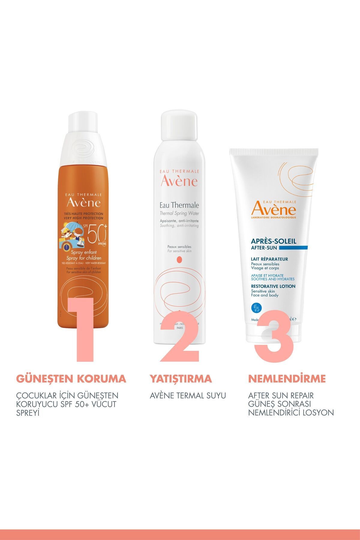 AVENE ENFANT Çocuklar için Güneşten Koruyucu SPF 50+ Vücut Spreyi 200 ml