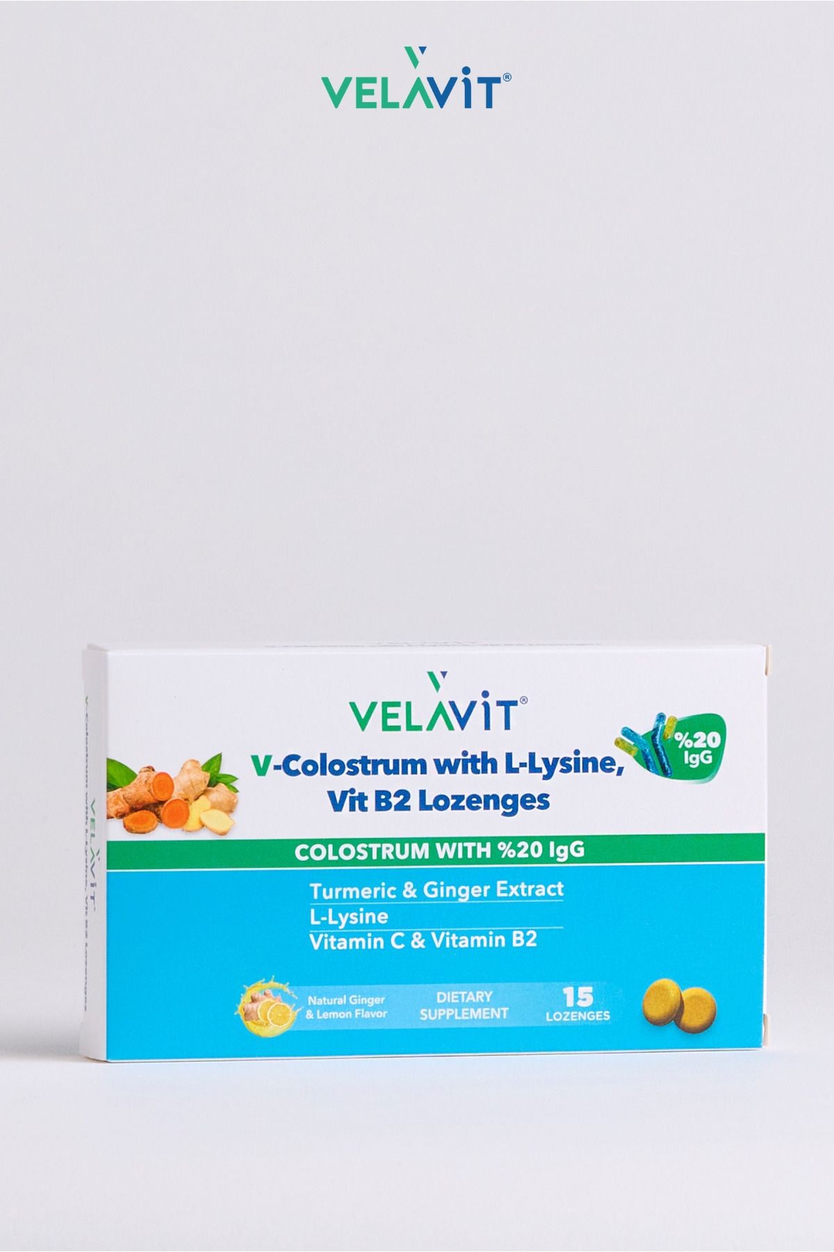 Velavit V- Colostrum With L-lysine Vitamin B2 Lozenges 15 Pastil