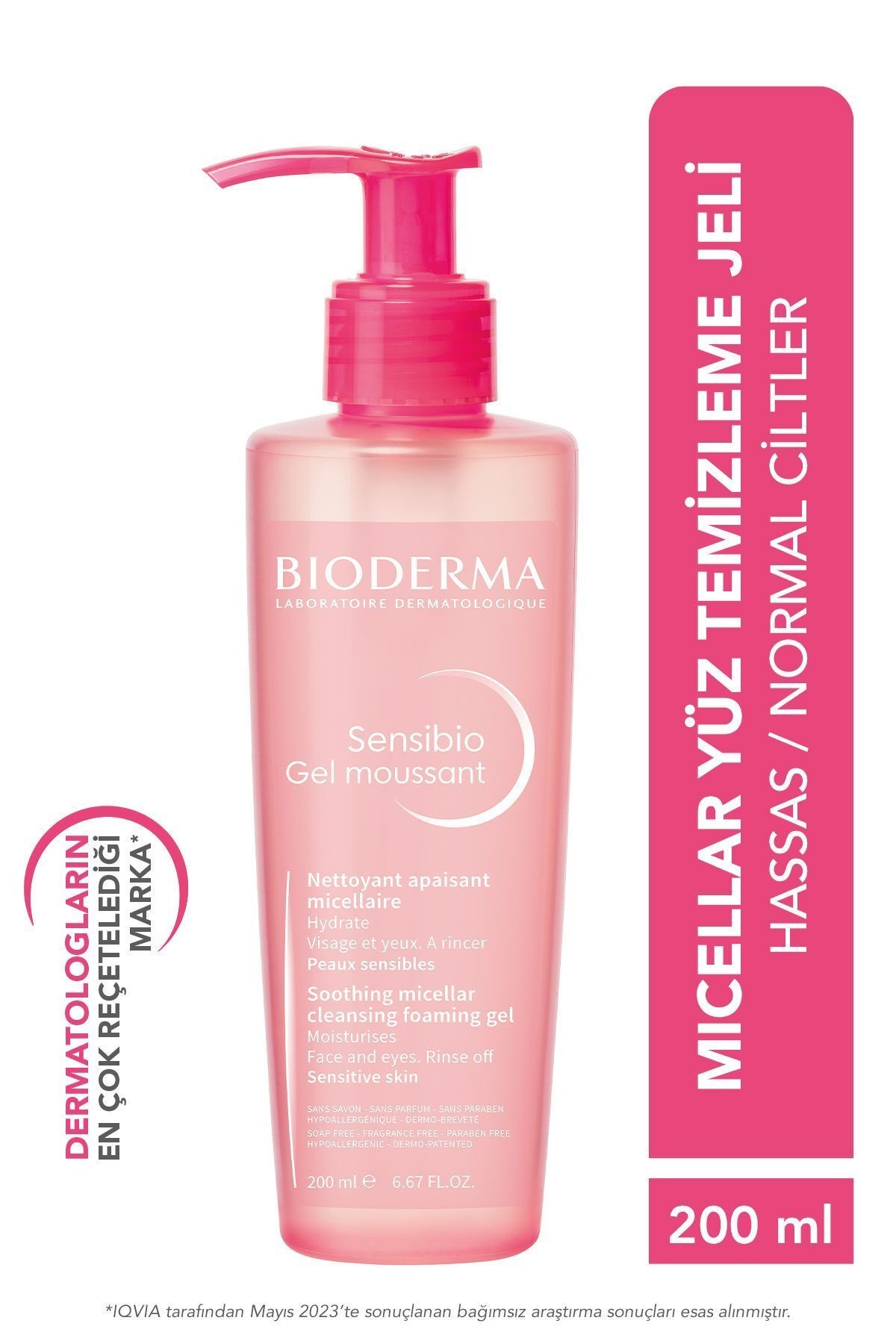 Sensibio Foaming Gel Hassas ve Normal Ciltler Durulanan Micellar Yüz Temizleme Jeli 200 ml