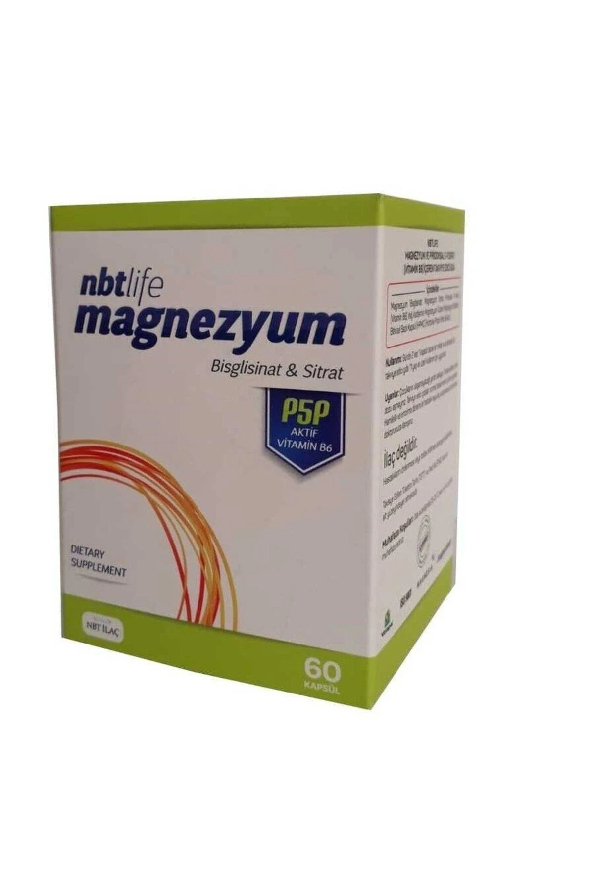 Nbtlife Magnezyum P5p Vitamin B6 60 Kapsül