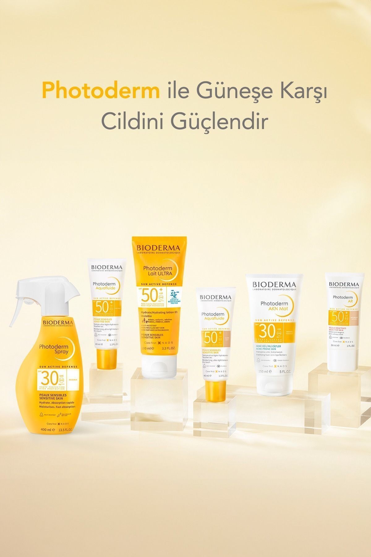Bioderma Photoderm Aquafluid Light SPF50+ Tüm Ciltler için Yüksek Korumalı Renkli Güneş Kremi 40 ml