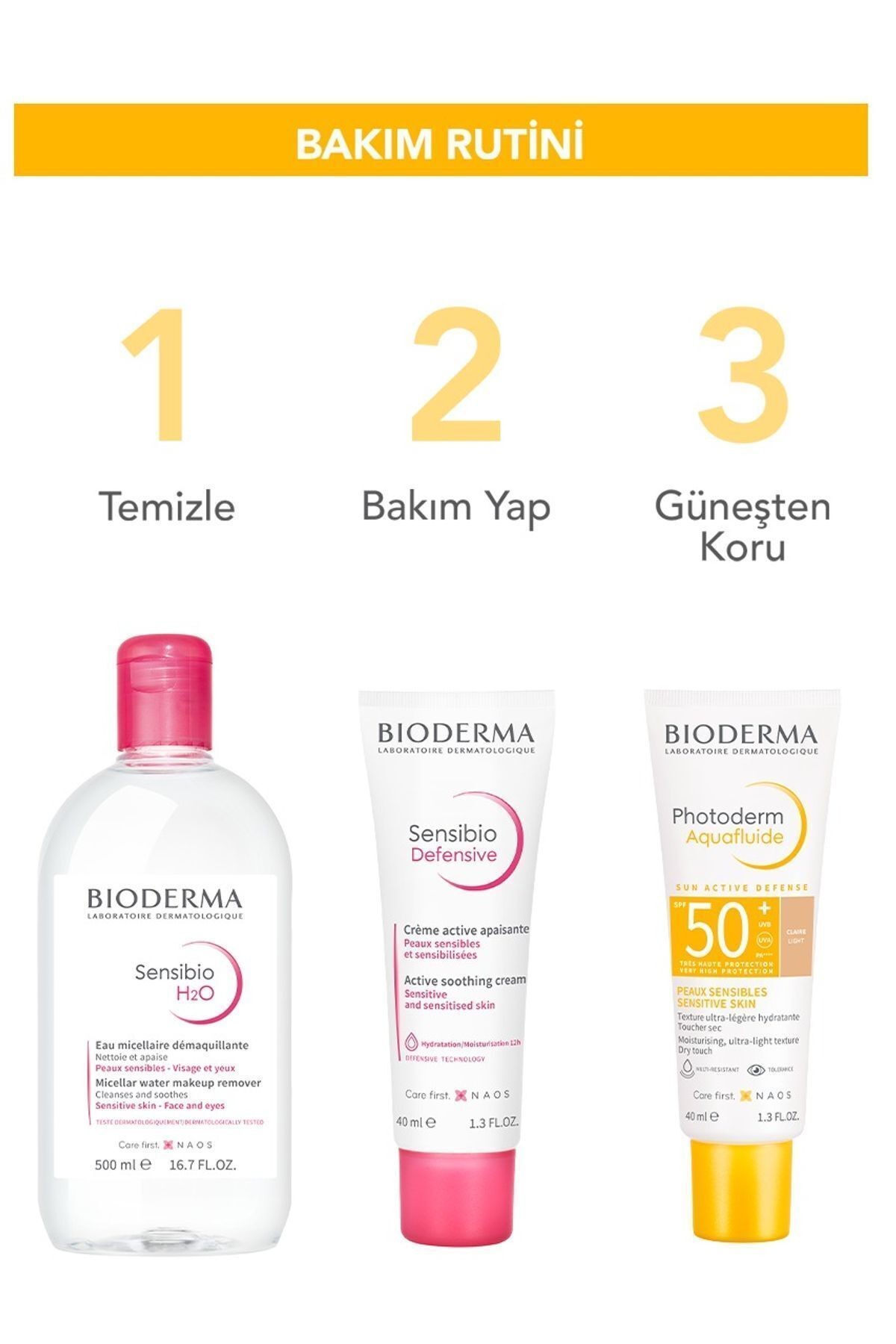 Bioderma Photoderm Aquafluid Light SPF50+ Tüm Ciltler için Yüksek Korumalı Renkli Güneş Kremi 40 ml