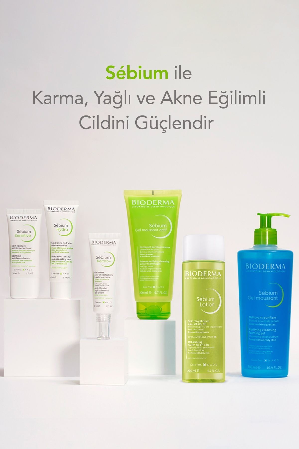 Bioderma Sebium Karma, Yağlı ve Akne Eğilimli Ciltler Sivilce, Siyah Nokta Karşıtı Yüz Temizleme Jeli 500 ml