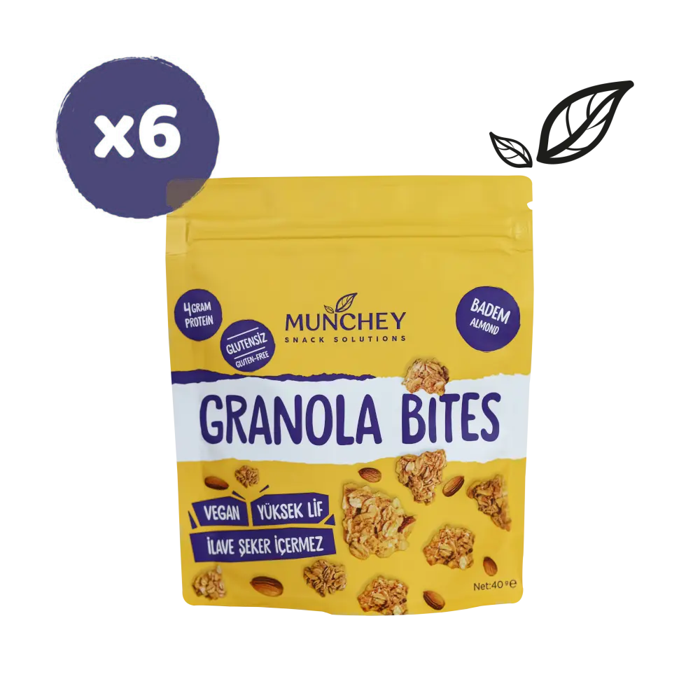 40gr 6'li Granola Bites Badem
