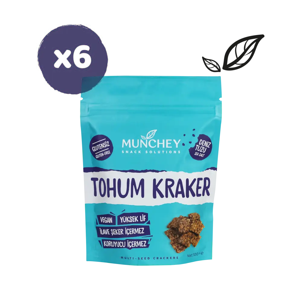 100gr 6'lı Deniz Tuzlu Tohum Kraker