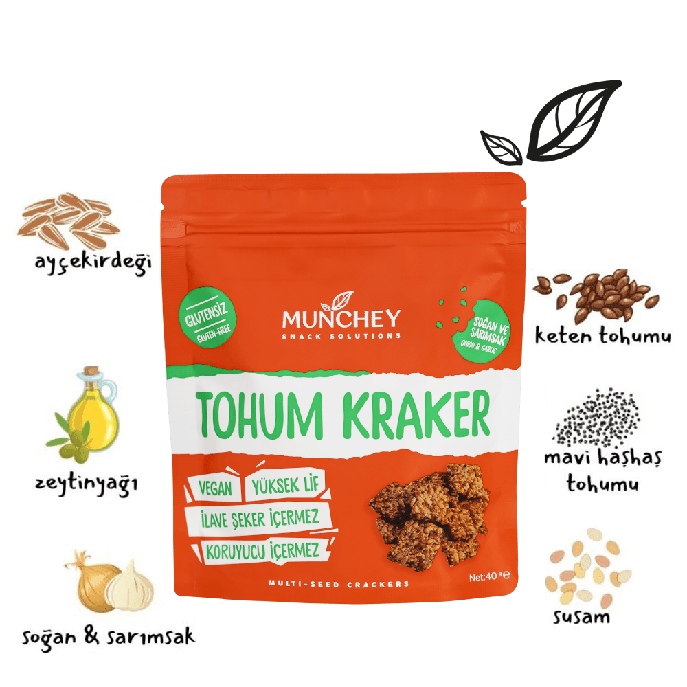 40gr 6'lı SoğanSarımsaklı Tohum Kraker