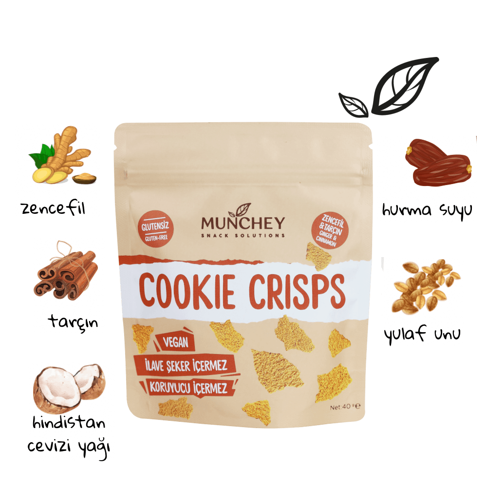 40gr 6'lı Cookie Crisps Zencefil & Tarçın