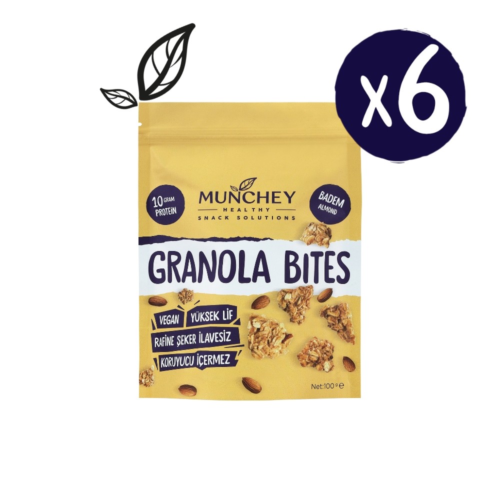 100gr 6'lı Granola Bites Badem