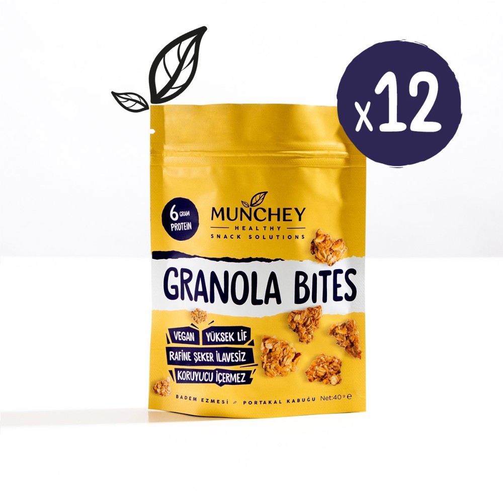 40gr 12'li Granola Bites Badem