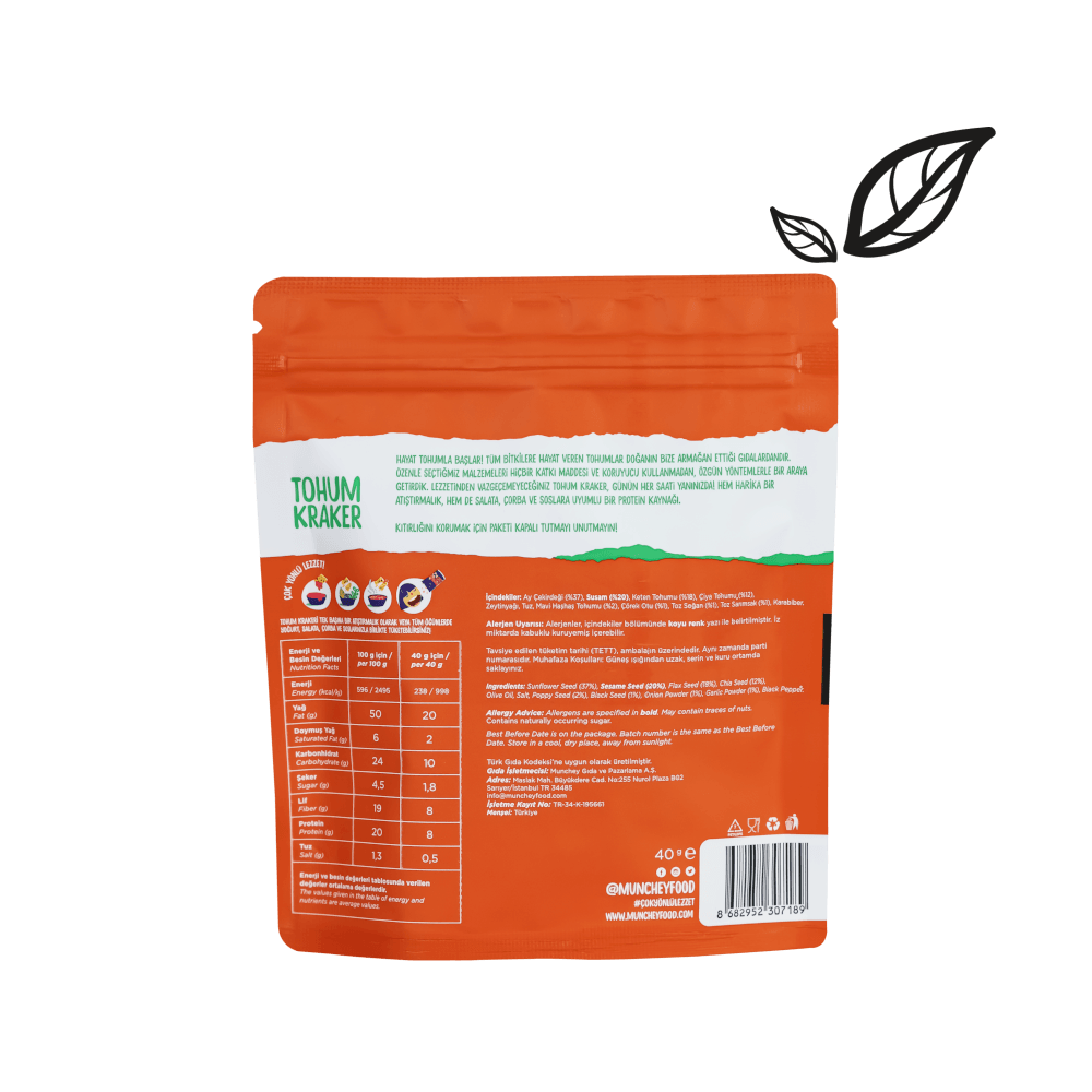 40gr 6'lı SoğanSarımsaklı Tohum Kraker