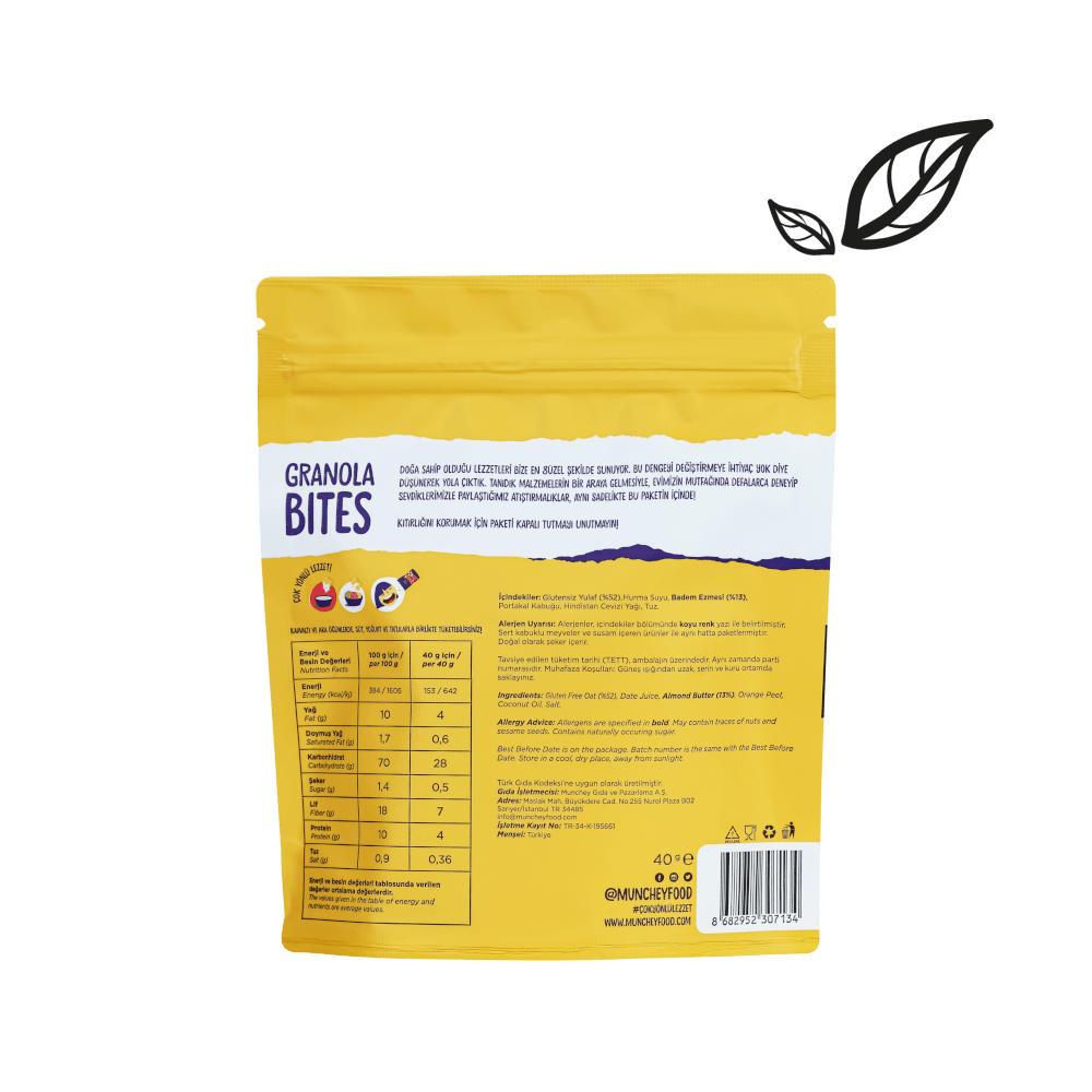 40gr 12'li Granola Bites Badem