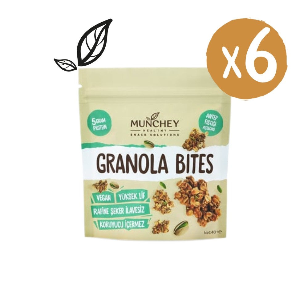 40gr 6'lı Antep Fıstıklı Granola Bites