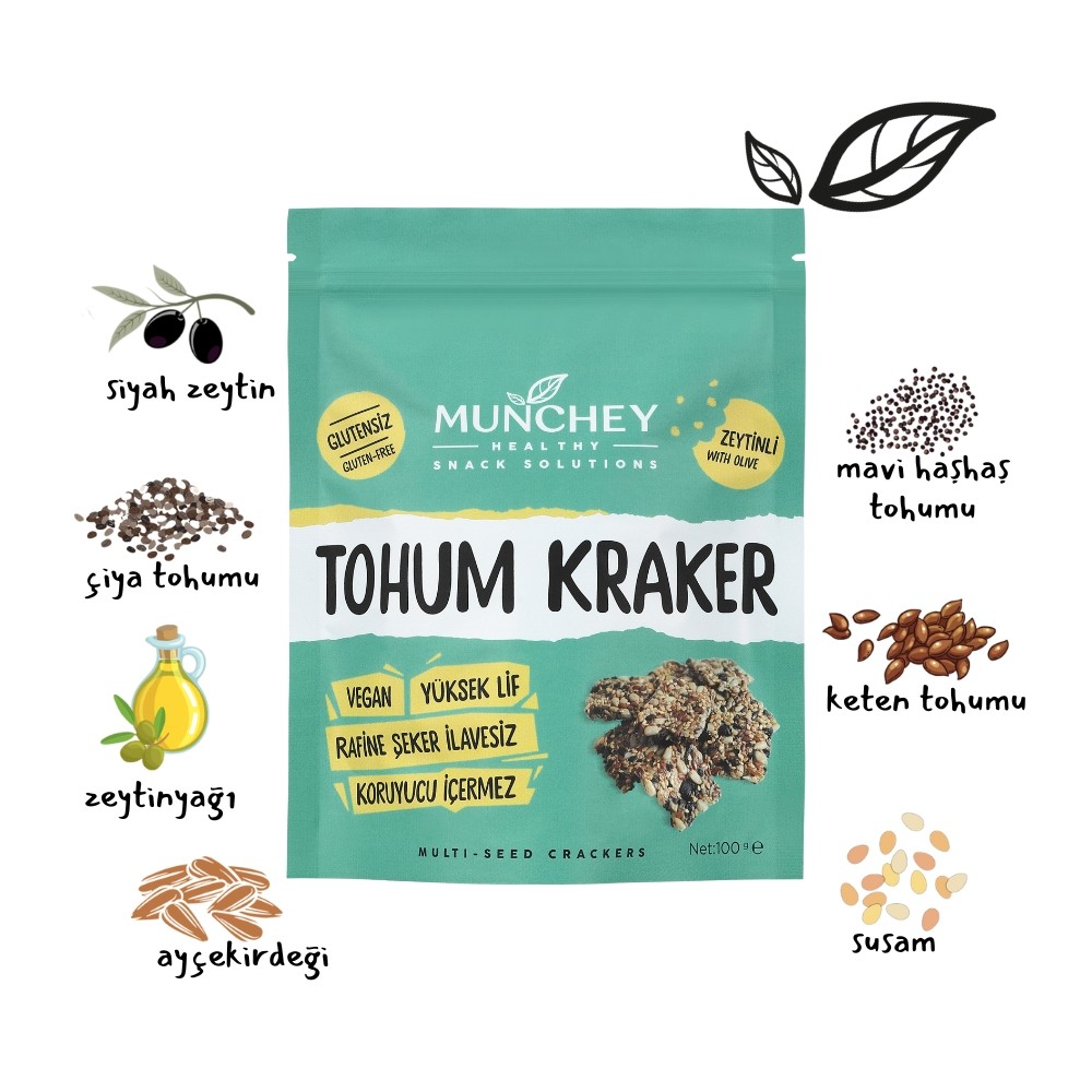 100gr Zeytinli Tohum Kraker